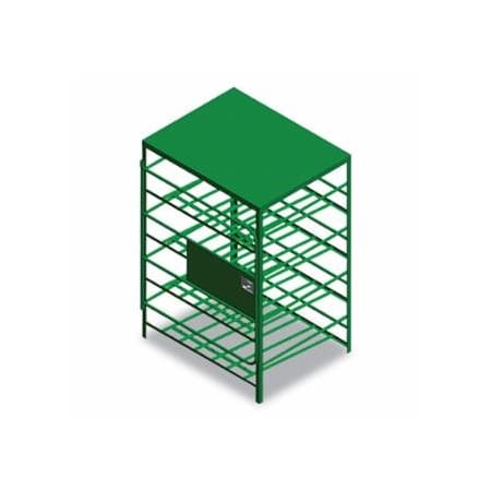 Saf-T-Cart Lockable Cylinder Stand, Holds 12 33 lb Cylinders, 70 in H x 48 in W x 32 in D 339-SPC-12