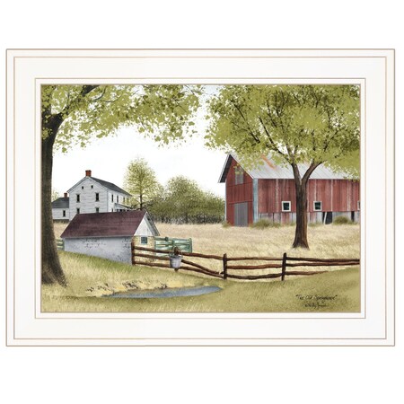 Homeroots The Old Spring House 1 White Framed Print Wall Art 404605