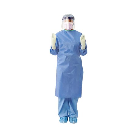 Medline Sterile Eclipse Non-Reinforced Surgical Gown with Set-in Sleeves, AAMI Level 2, Size XL, 30PK DYNJP2002
