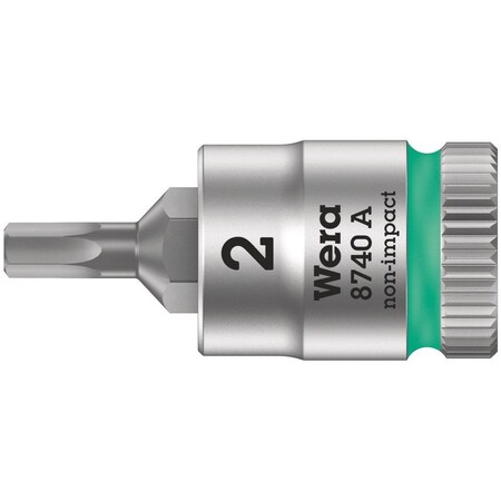 Wera 8740 A Zyklop bit socket, 1/4 in drive, 2 x 28 mm 5003330001