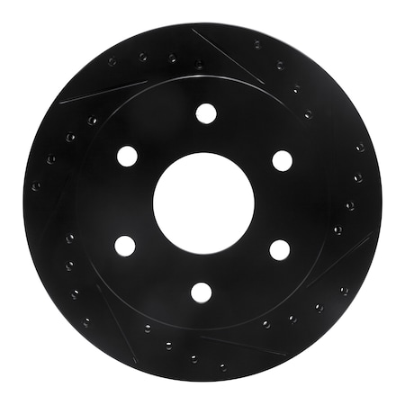 Dynamic Friction Co DFC Brake Rotor - Drilled and Slotted - Black 633-48008R