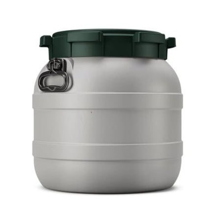 Curtec Recycled Wide Neck Drum with lid, PE, 42L, grey - green 7042-82-937