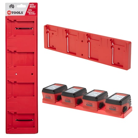 48 Tools Battery Holder, 17 in L, 22 V BH-HIL-RED-04