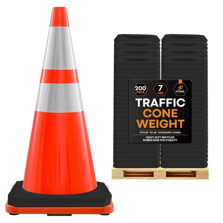 Xpose Safety Traffic Cone Weight, 7 lbs., 200PK TCW-7LB-FP200-X