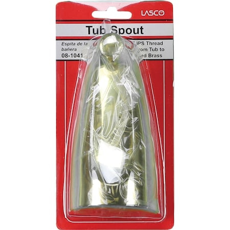 Westlake Pipe & Fittings 1/2'' FPT Polished Brass Bathtub Spout with Diverter 08-1041