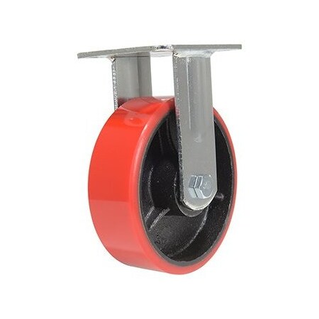 Vestil Polyurethane Rigid Caster 6 In. Diameter x 2 In. Width 1232 Lb. Capacity Red/Black CST-VE-6X2PU-R