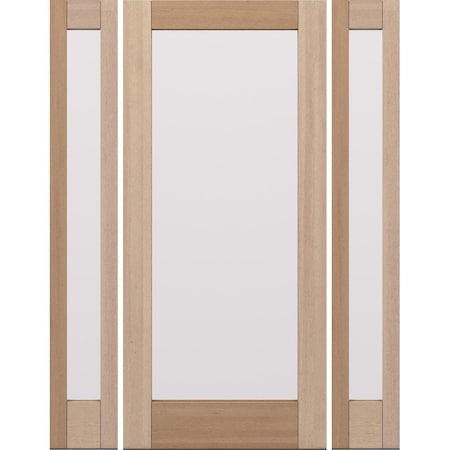 Doornmore G101, 65.25" x 82" ( 36" Door + 2x12" Side) Left Hand, Mahogany Full Lite Exterior Door G101-SW-3680-G101-SL_1-2_LI
