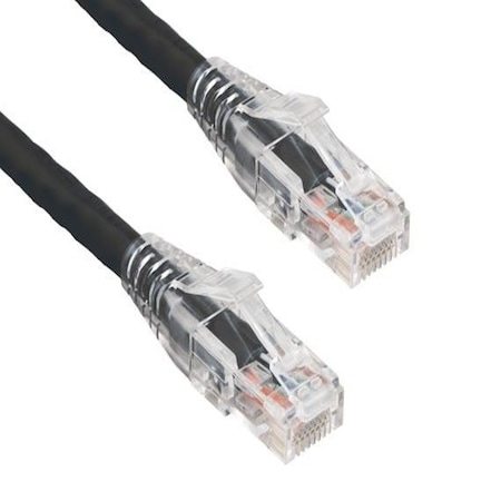 Sanoxy 3ft Cat6 550 MHz UTP Ethernet Network Patch Cable W/ Clear Snagless Boot, Black SNX-CBL-LDR-C6117-1003