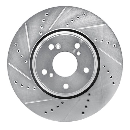 Dynamic Friction Co DFC Brake Rotor - Drilled and Slotted - Silver 631-59063L