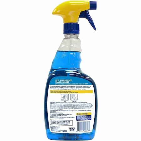 Zep Spray Streak-Free Glass Cleaner, Blue ZPEZU112032