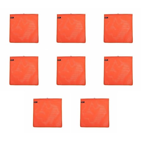 Mytee Products 18in x 18in PVC Orange Mesh Safety Flag w/ Wire, 8PK VMF-W-ORANGEx8