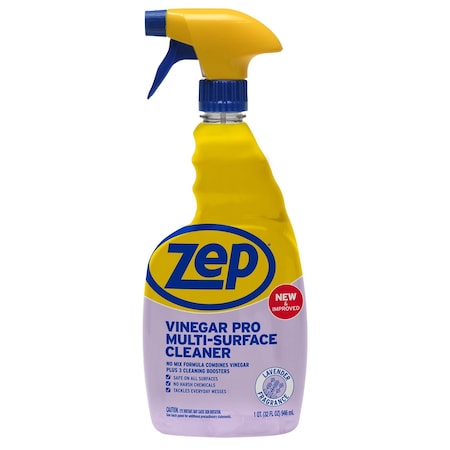 Zep INDUSTRIAL CLEANER WITH VINGR, QT, 4PK R48432