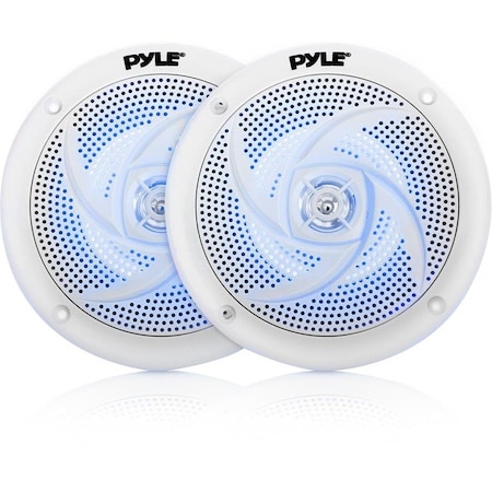 Pyle Marine Speakers - 5.25 Inch 2 Way, Waterproof, 180 Watt Power, Slim Style, PLMRS53WL PLMRS53WL