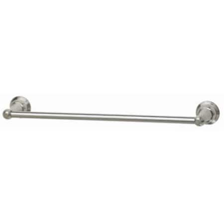 Homewerks 18 in. HomePointe PVD Brushed Nickel Vintage Towel Bar, Brass Base 231190