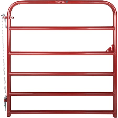 Tarter 50'' H.x4 ' L.x1-3/4'' Tube Diameter Red Economy Tube Gate 6ER4