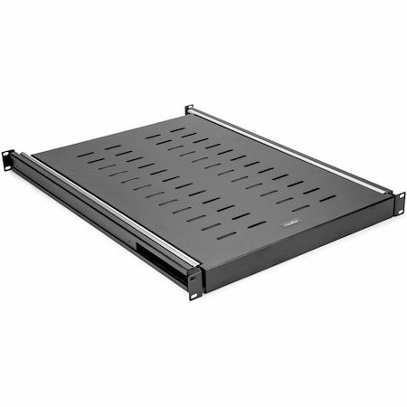Rocstor 1U UNIVERSAL ADJUSTABLE VENTED SLIDING STEEL SHELF FOR 19 RACK - HEAVY DUTY 132L Y10E049-B1