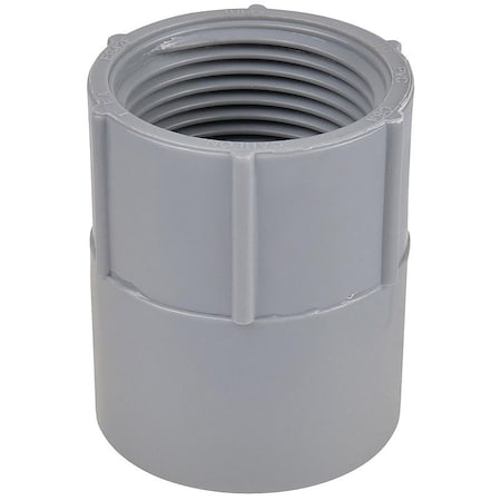 Carlon Conduit Fitting 2 in, Threaded, PVC, PVC Coated, Gray E942JR