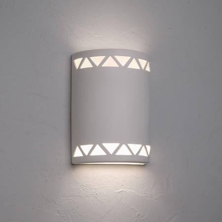 Luxury Lighting Jaken 13 in Tall Ceramic Outdoor Wall Light, Paintable White Bisque Finish, 2PK (2) 102-09-W-ud-7-17