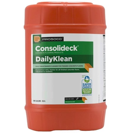Prosoco Consolideck DailyKlean Economical Daily Maintenance Cleaner for Concrete Floors 5 Gallon 46030-05GAL