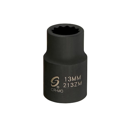 Sunex 1/2 in Drive 13Mm 12 Point Impact Socket 213ZM