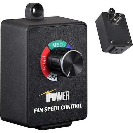 Ipower Variable Fan Speed Control Switch Cordless, 350W for Duct Inline Fan, HVAC Booster Exhaust V GLFANXCONTROLV2