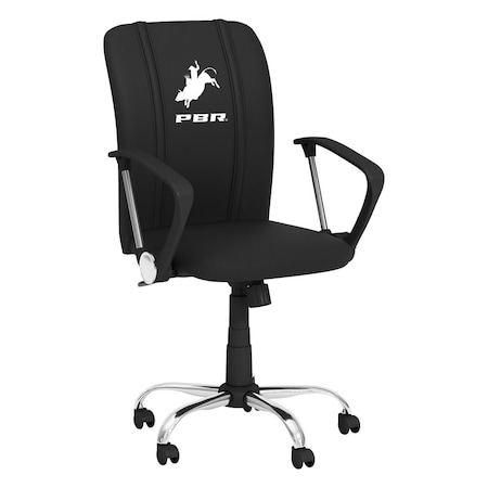 Dreamseat Curve Task Chair with Professional Bull Riders Silhouette Logo XZOCCURVE-PSPBR0004