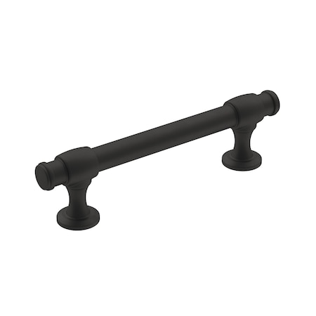 Amerock Winsome 3-3/4 in 96 mm Center-to-Center Matte Black Cabinet Pull BP36766FB