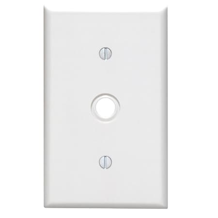 Leviton 1-Gang Thermoset Plastic White Telephone/Cable Wall Plate with 0.406'' to 0.625'' Hole 001-88018