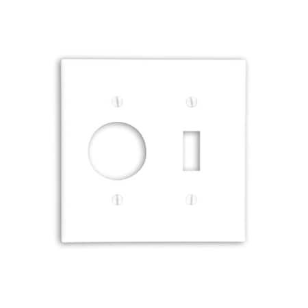 Leviton Combination Wallplate, Standard Size, Gang 2, White 88007