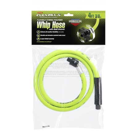 Flexzilla Whip Hose with Ball Swivel, 3/8" x 4 HFZ3804YW2B