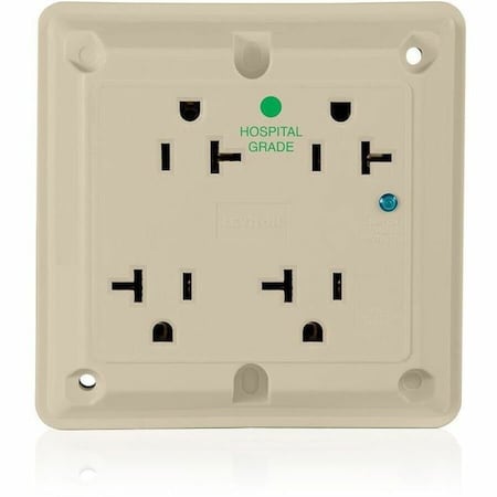 Leviton GFCI Receptacle, 5-20R, 20 A, 2 Pole, 3 Wire, Grounded 8490-I