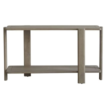 Homeroots 54" White Solid Wood Console Table With Shelf 653989