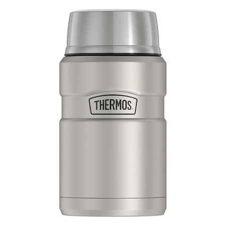 Thermos STAINLESS KING Vacuum Insulated Food Jar, 24 oz Capacity, Stainless Steel, Matte Steel SK3020MSTRI4