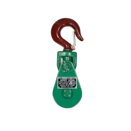 Mytee Products 2 Ton 3in Sheave Snatch Block with Hook For 3/8in Wire Rope SB3-2