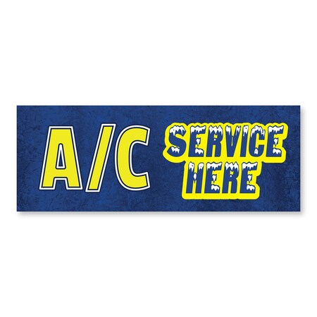 Signmission A/C Service Here, 18 Inch, Decal D-48-30338