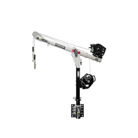 Frontline Confined Space Davit Arm System with Wall Mount and 60' Winch and 50' 3-Way DAC-WL-WINCH-3WAY