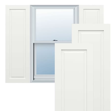 Ekena Millwork True Fit PVC, Single Raised Panel Shutters, Unfinished, 14"W x 24"H TFP001RP14X024UN