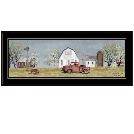 Homeroots Spring On The Farm 2 Black Framed Print Wall Art 404574