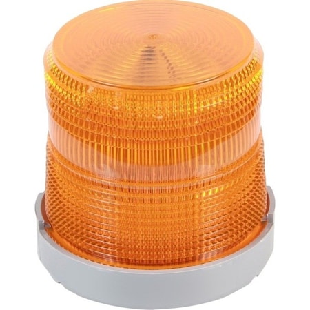 Edwards Signaling Warning Light, Amber, (6) LED, 120V AC, 65 FPM, 4 9/32 in Dia., Panel/Conduit 48XBRMA120A