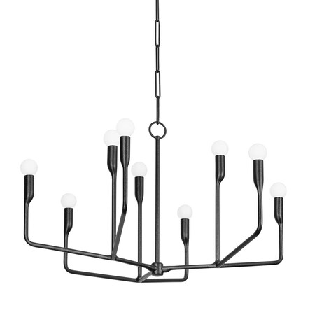 Troy Lighting Norman 9 Light Chandelier 32 In. Forged Iron F9232-FOR