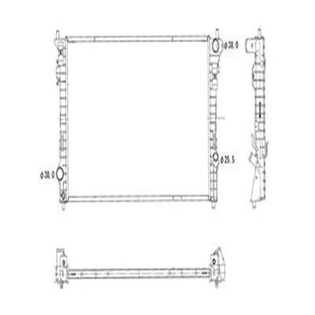 Sherman Parts 1 Row Engine Coolent Radiator for 2007-2013 Ford Edge & 2007-2013 Lincoln MKX SHE92937