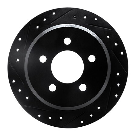 Dynamic Friction Co DFC Brake Rotor - Drilled and Slotted - Black 633-42023L