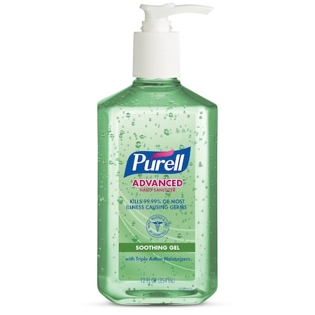 Purell Hand Sanitizer, Gel, Pump Bottle, 12 oz, Fresh, Ethyl Alcohol, 12 Pumps Included, 12 PK 3639-12