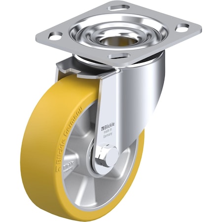 Blickle Swivel Plate Caster, PU, 5", 770 lb. LK-ALTH 125K-14