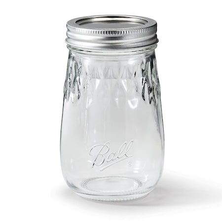 Ball Flute Canning Jar, 16 oz Capacity, Metal 1440061199
