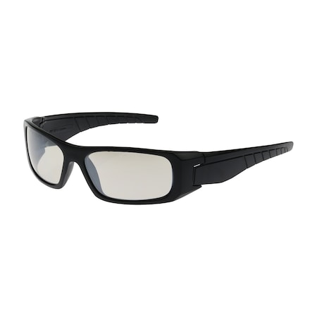 Bouton Optical Full Frame Safety Glasses w/Black Frame, Indoor/Outdoor Lens and Anti-Scratch/Anti-Fog Coating 250-53-0022