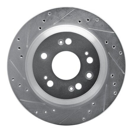 Dynamic Friction Co DFC Brake Rotor - Drilled and Slotted - Silver 631-58022L