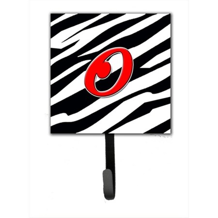 Carolines Treasures Letter O Initial Monogram - Zebra Red Leash Holder Or Key Hook CJ1024-OSH4