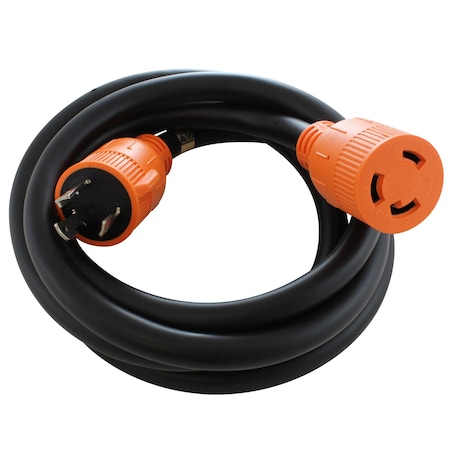 Ac Works SOOW; Cold Weather Extension Cord, 10 AWG, Indoor/Outdoor, 10/3, 1 Outlets, L6-30R, Black, Rubber L630PR-025