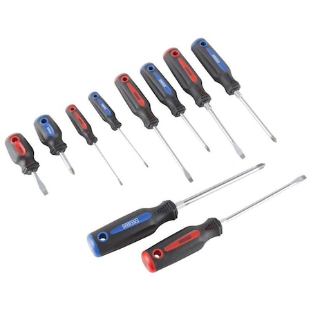 Vulcan Screwdriver Set, 10-Piece, Blue & Red Handle SD-SET-7